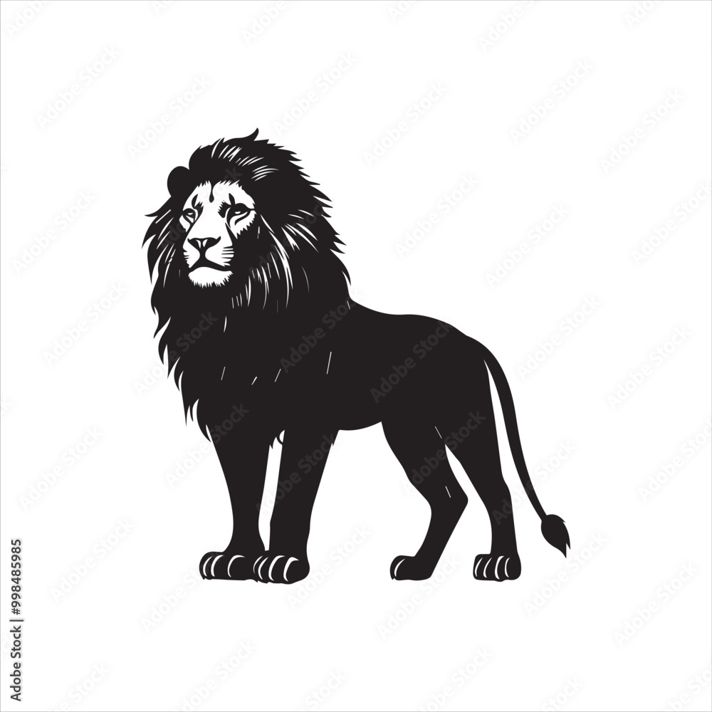 Obraz premium lion head isolated on white,head, lion, animal, vector, cartoon, wild, illustration, tattoo, cat, wolf, dog, mammal, mascot, face, isolated, black, silhouette, symbol, art, white, nature, animals, wil