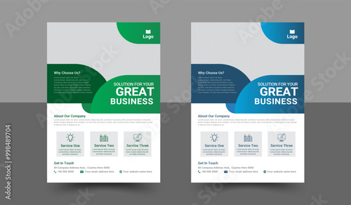 Creative corporate minimal print ready newest trendy advertising multipurpose business Flyer template corporate flyer template colorful gradient geometric circle shape.