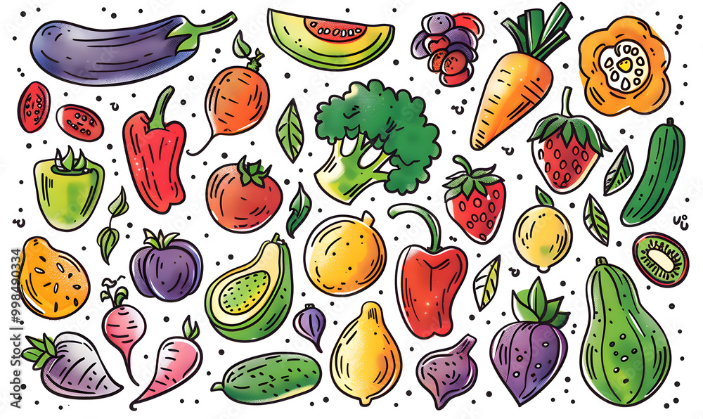 vegetable and fruits photo or illustrator on white background vegetable and fruits photo or illustrator on white background