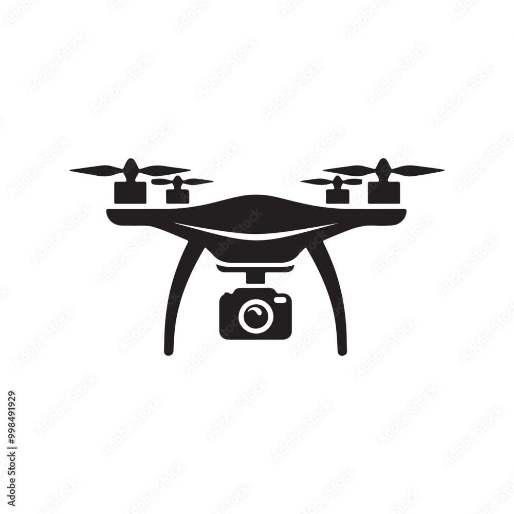 Black Silhouette Drone Vector - Minimalist but Powerful Drone Design, Great for Use in Technology Branding, Corporate Identity, or as a Modern Symbol for UAV and Surveillance-related Ventures.
Black Silhouette Drone Vector - Minimalist but Powerful Drone Design, Great for Use in Technology Branding, Corporate Identity, or as a Modern Symbol for UAV and Surveillance-related Ventures.