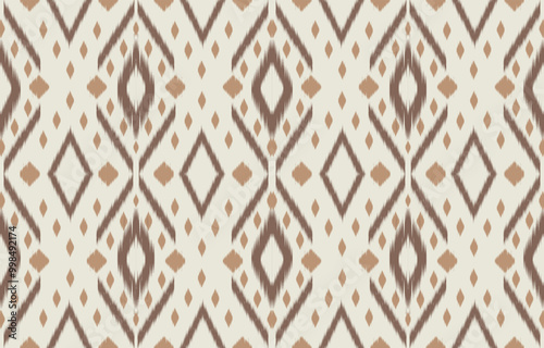 Ethnic abstract ikat art. Aztec ornament print. geometric ethnic pattern seamless color oriental. Design for background ,curtain, carpet, wallpaper, clothing, wrapping, Batik, vector illustration.