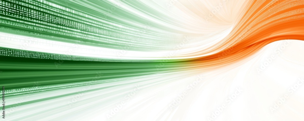 Abstract Wave Design in Indian Flag Colors Abstract Wave Design in Indian Flag Colors