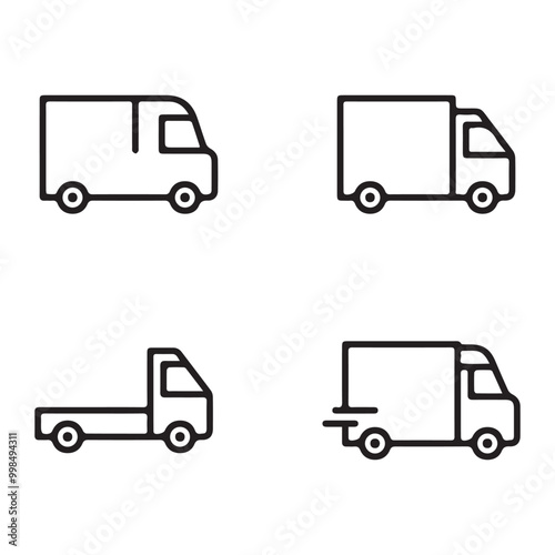 Transport Car icon vector set 