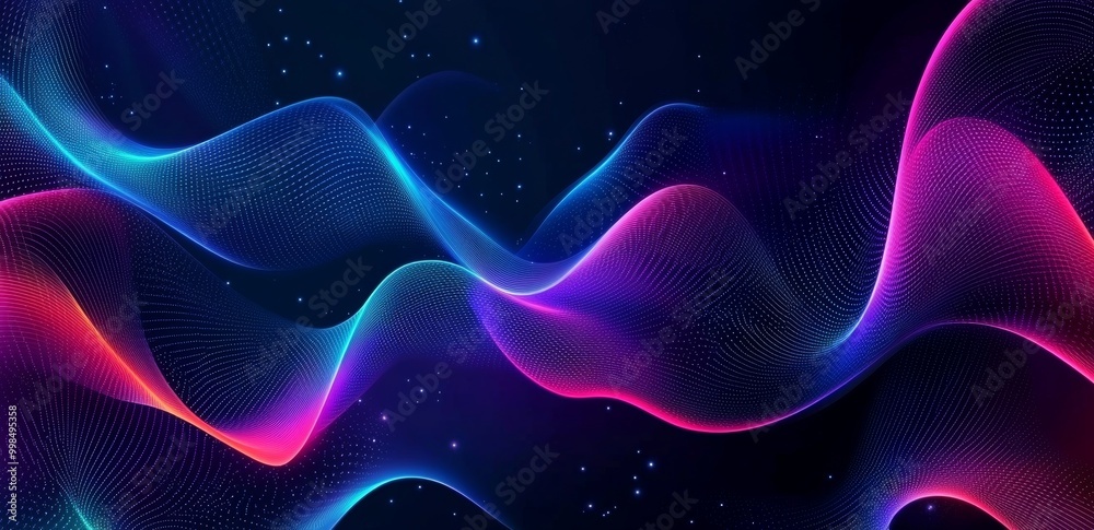 Fototapeta premium Neon light abstract wallpaper (Stock)