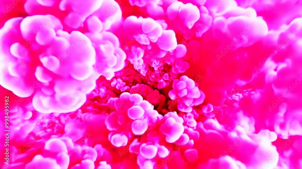 Pink Cloud of Smoke on Black Background for Abstract and Surreal Concepts