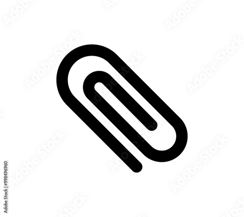Vector paper clip icon. Attach file icon.