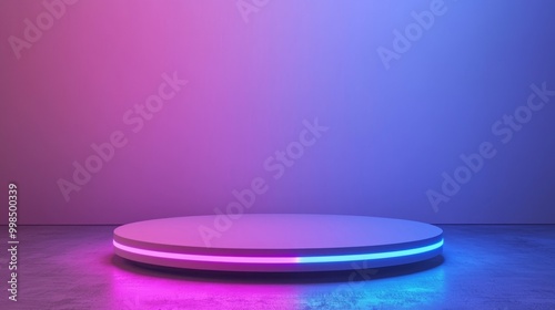 Abstract flat podium on creative background.