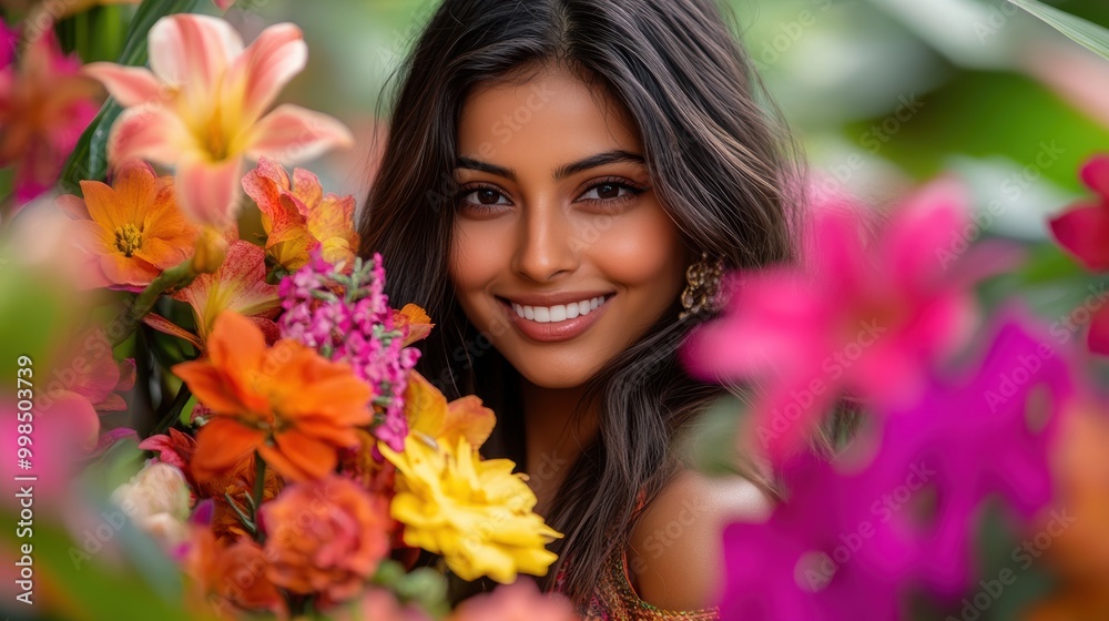 Elegant Indian Woman in Modern Fusion Outfit Elegant Indian Woman in Modern Fusion Outfit