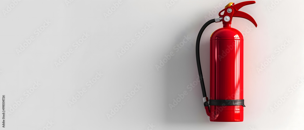 Obraz premium High-Quality Red Fire Extinguisher Isolated on White Background