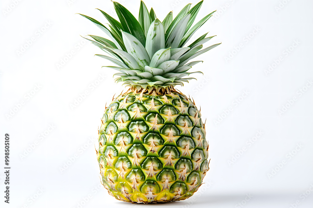Fototapeta premium Fresh Pineapple on a Clean White Background for Healthy Concepts