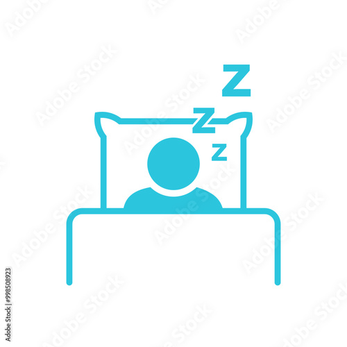Deep sleep icon. Isolated on white background. From blue icon set