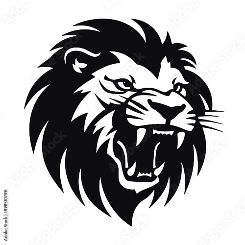 Clean Lion Silhouette Vector Graphic – Great for Logos and Web Designs