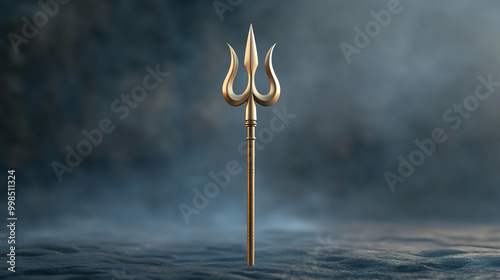 Trishula weapon, sacred energy radiating from trident