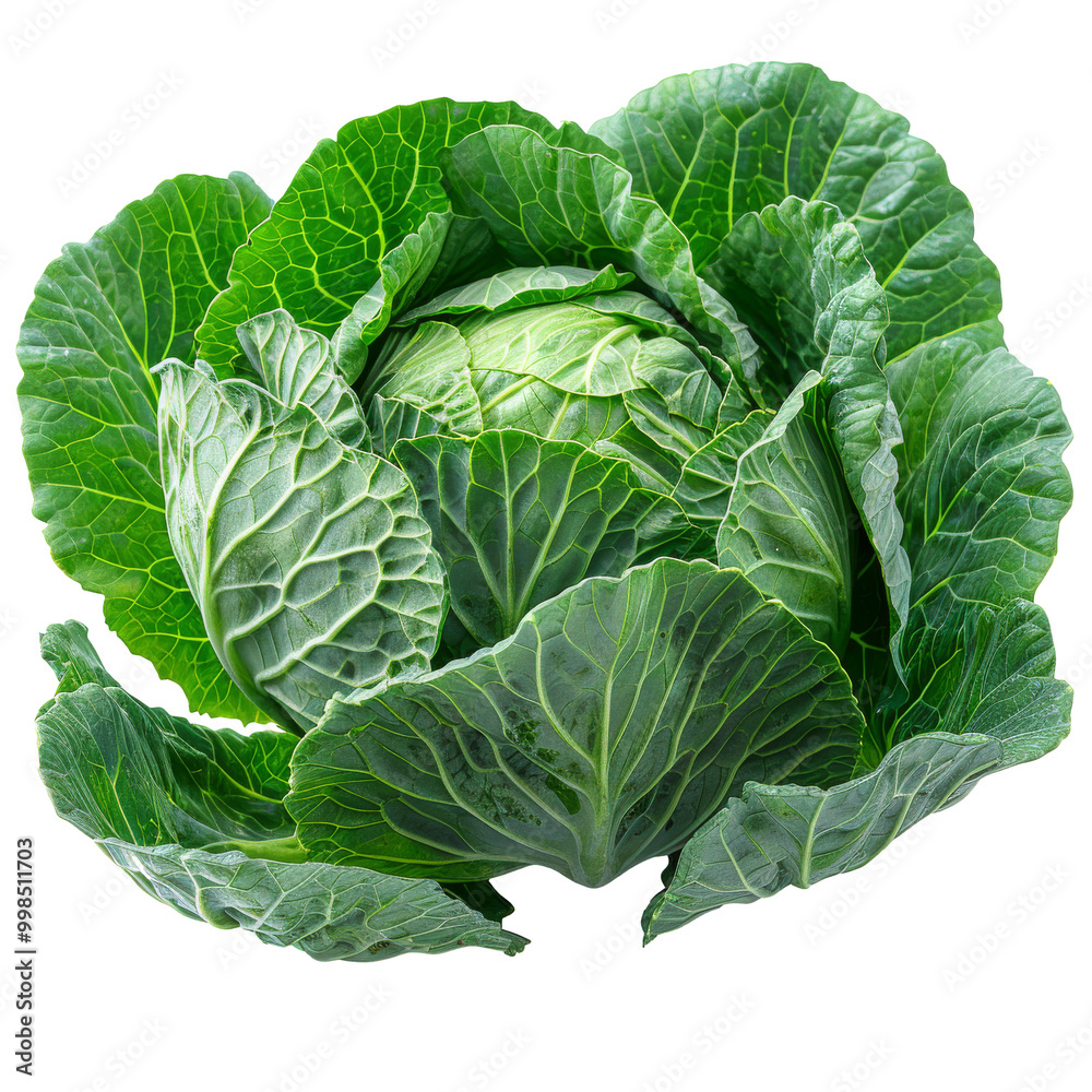 Fresh green cabbage isolated on a white background Fresh green cabbage isolated on a white background