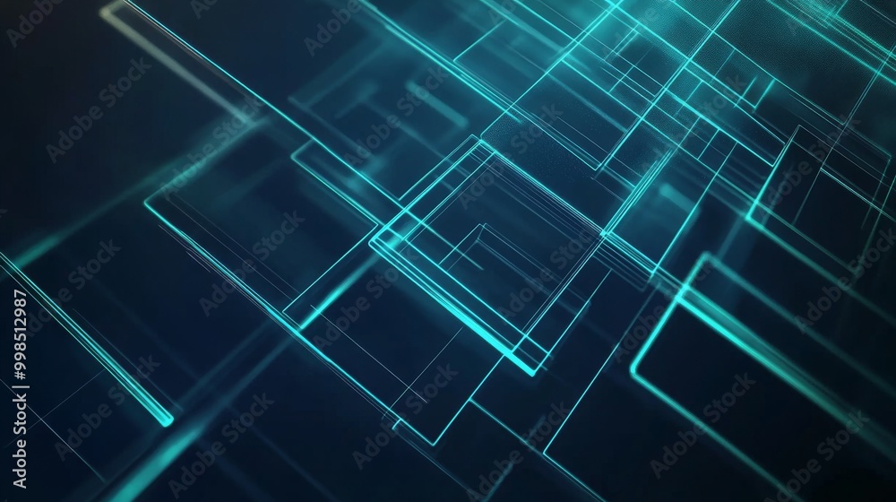 Illuminated Futuristic Geometry - Abstract Digital Background for Corporate Technology Presentations Illuminated Futuristic Geometry - Abstract Digital Background for Corporate Technology Presentations