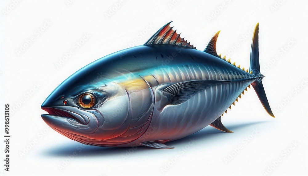 tuna on white background tuna on white background