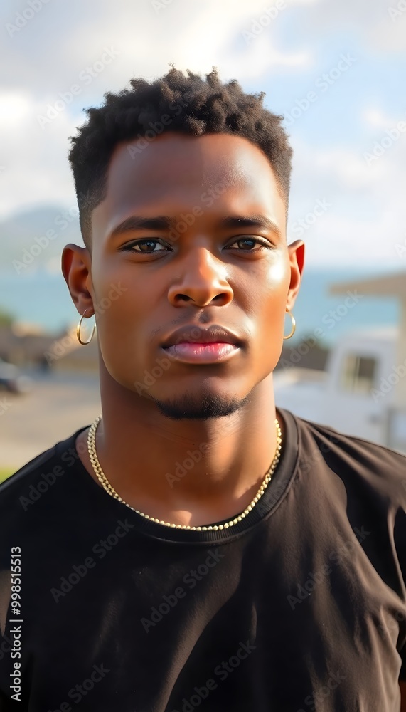 portrait of an attractive Saint Kitts and Nevis young man portrait of an attractive Saint Kitts and Nevis young man