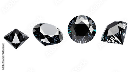 raw black diamond gem