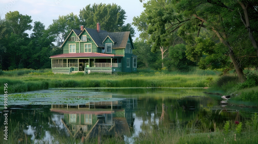 Obraz premium a green home and environmentally friendly construction