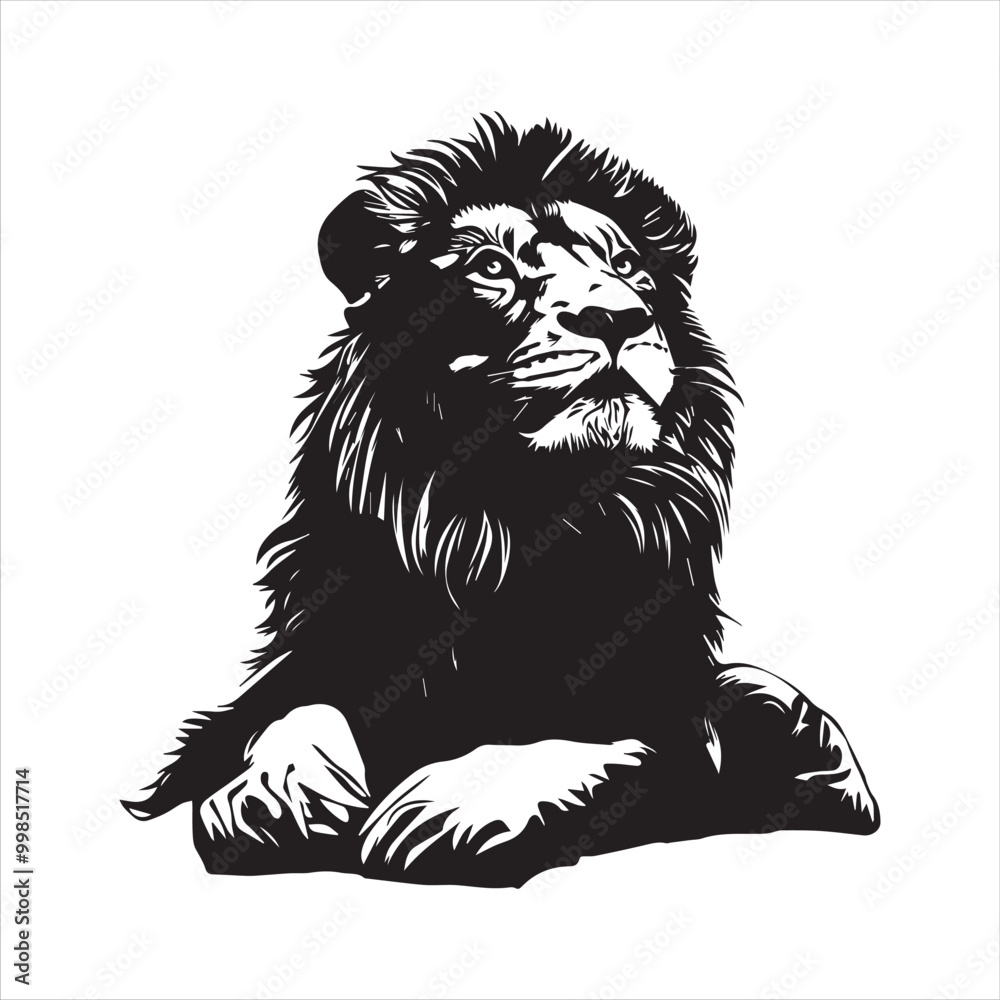 Obraz premium lion head isolated on white,head, lion, animal, vector, cartoon, wild, illustration, tattoo, cat, wolf, dog, mammal, mascot, face, isolated, black, silhouette, symbol, art, white, nature, animals, 