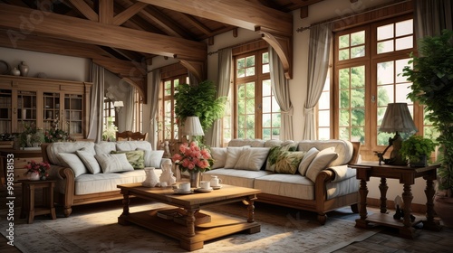 country home interior design of modern living room