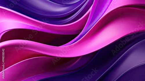 Flowing purple waves creating a luxurious and dynamic abstract background