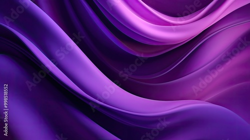 Flowing purple waves creating a luxurious and dynamic abstract background