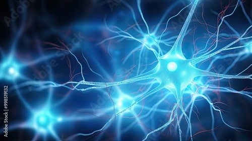Neurons brain cell medical background