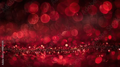 Red glitter bokeh vintage lights