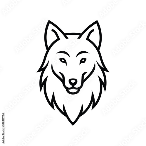 Wolf animal isolated logo icon vector design