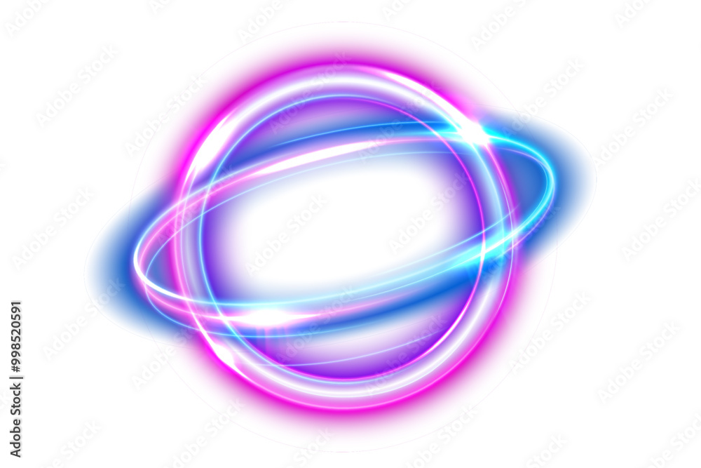 Abstract Ring Light Effect Isolated on White Background, Vector Illustration Abstract Ring Light Effect Isolated on White Background, Vector Illustration