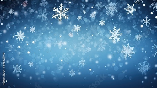 Winter background with snowflakes. Christmas and New Year concept