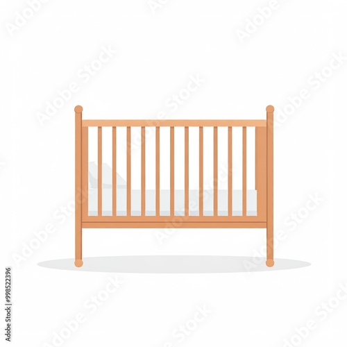 Wallpaper Mural Wooden baby crib Torontodigital.ca