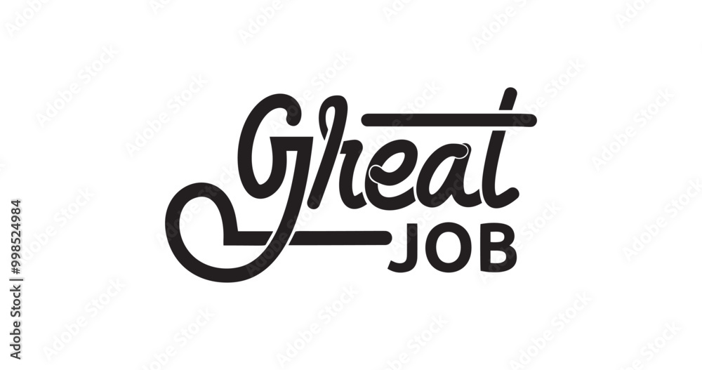 Great Job Text Vector Design: Elegant Handwritten Calligraphy Typography Perfect for Celebrating Achievements, Motivation, Thank You Cards, Encouragement, and Engaging Social Media Content Great Job Text Vector Design: Elegant Handwritten Calligraphy Typography Perfect for Celebrating Achievements, Motivation, Thank You Cards, Encouragement, and Engaging Social Media Content