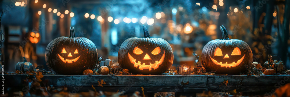 Halloween party decoration with Jack o Lantern