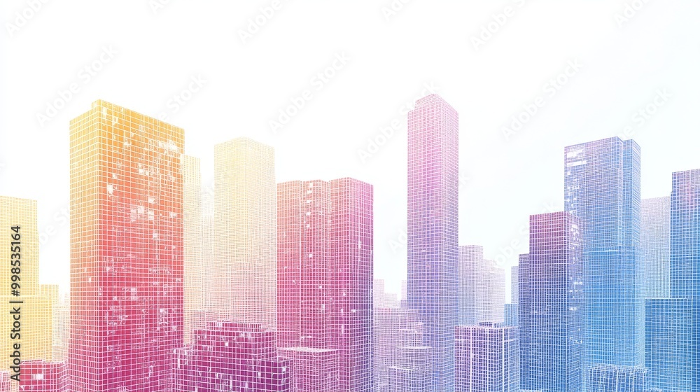 This image shows office buildings and tall skyscrapers made from tiny dots. It's perfect for a design background or any project that needs a modern city vibe. This image shows office buildings and tall skyscrapers made from tiny dots. It's perfect for a design background or any project that needs a modern city vibe.