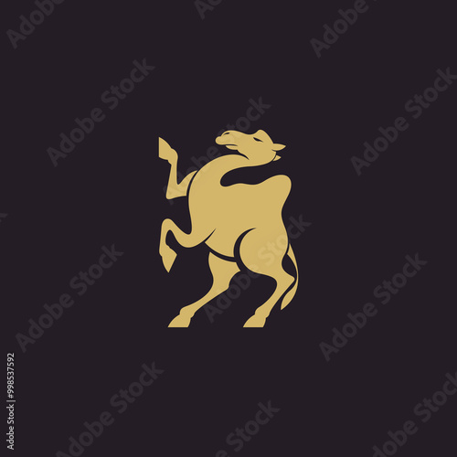 simple camel logo for emblem or icon