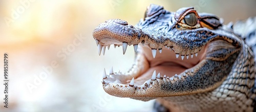 Close-Up of a Crocodile's Open Mouth