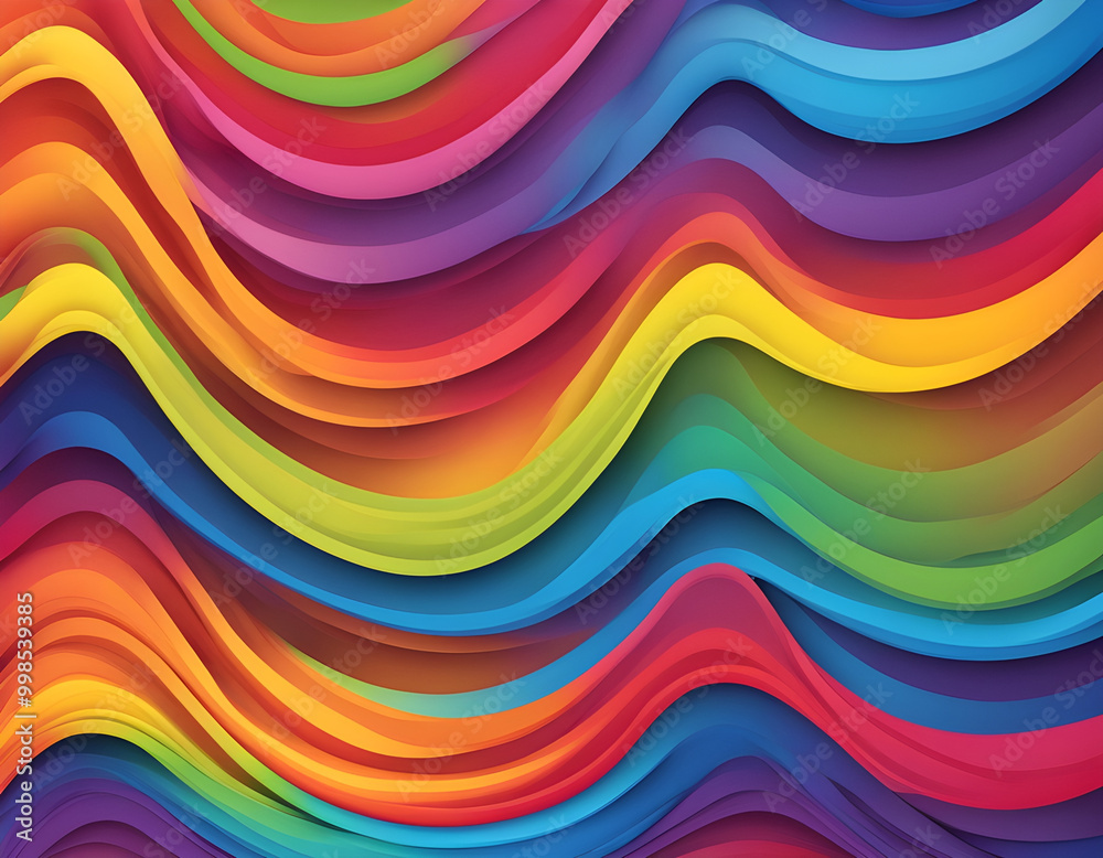 Colorful Rainbow Wave Background Colorful Rainbow Wave Background