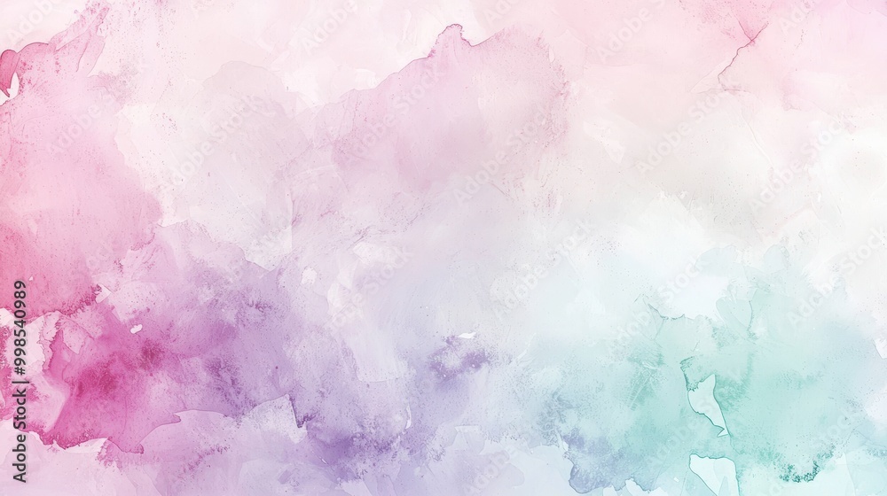 Fototapeta premium Soft Watercolor Texture in Pastel Hues for Wedding Invitations, Posters, and Artistic Designs