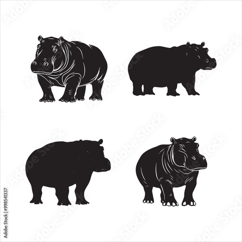 rhino illustration., cartoon, animal, vector, mammal, illustration, wild, hippo, rhino, bear, wildlife, hippopotamus, zoo, nature, animals, rhinoceros, art, big, cute, fun, drawing, elephant, safari, 