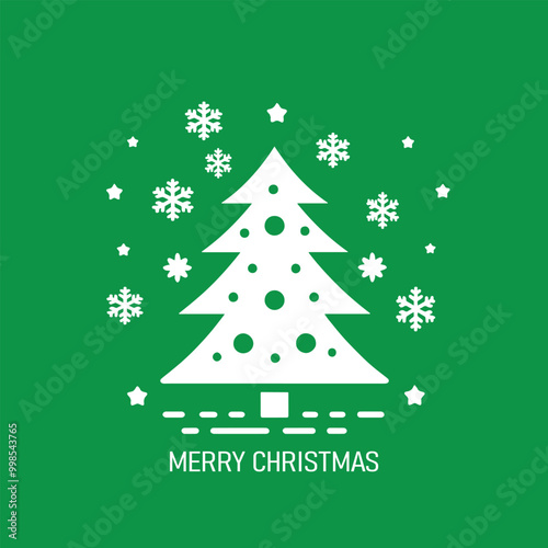 christmas card with christmas tree