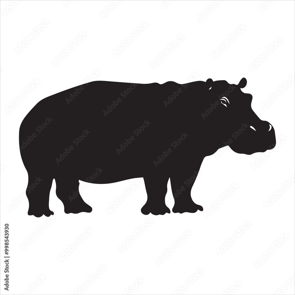 Obraz premium rhino illustration., cartoon, animal, vector, mammal, illustration, wild, hippo, rhino, bear, wildlife, hippopotamus, zoo, nature, animals, rhinoceros, art, big, cute, fun, drawing, elephant, safari, 