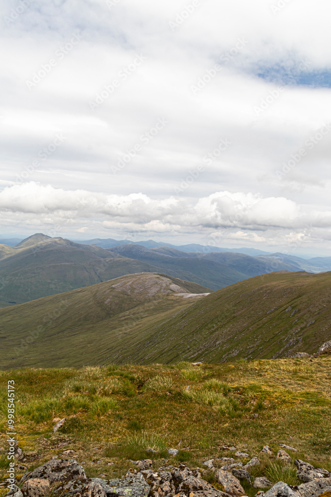 Hiking route across Carn Eighe, Glen Affric Scottish highlands Hiking route across Carn Eighe, Glen Affric Scottish highlands