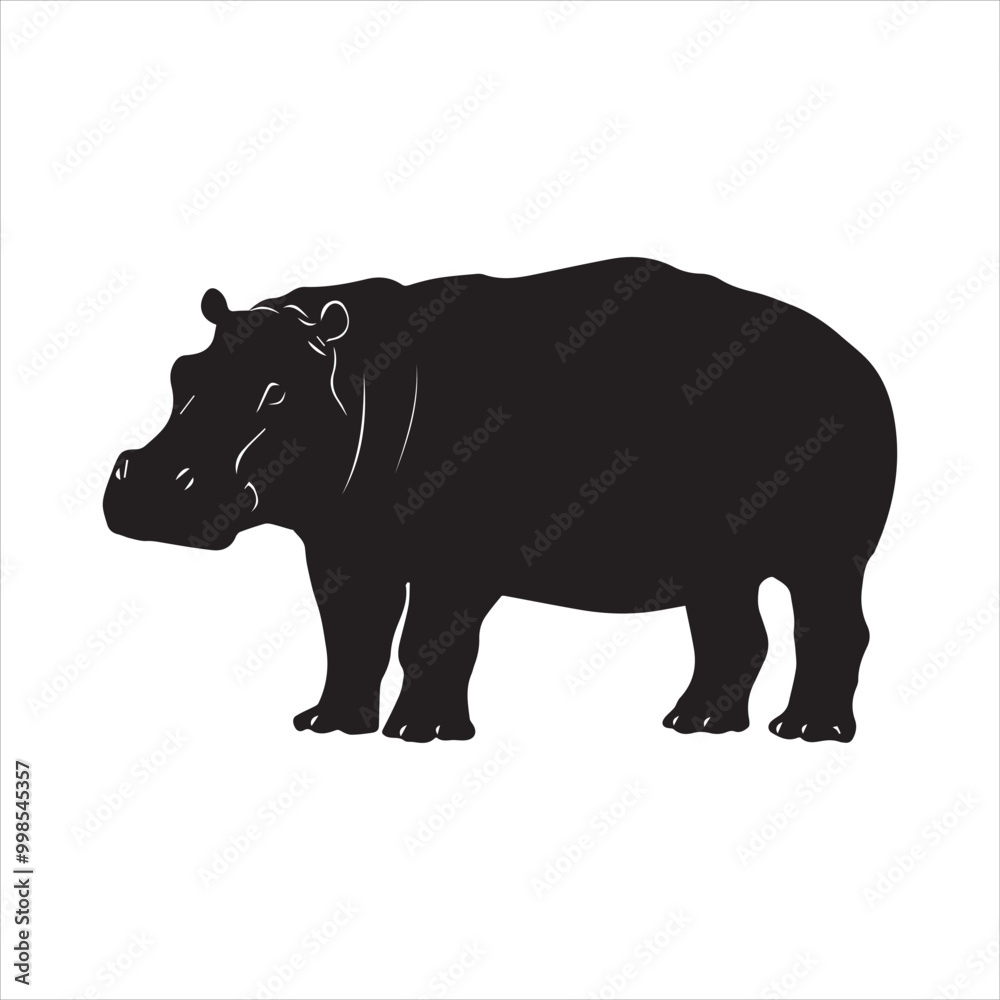 Obraz premium rhino illustration., cartoon, animal, vector, mammal, illustration, wild, hippo, rhino, bear, wildlife, hippopotamus, zoo, nature, animals, rhinoceros, art, big, cute, fun, drawing, elephant, safari, 