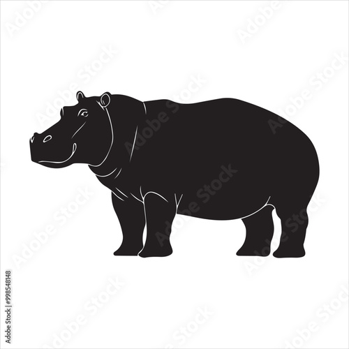 rhino illustration., cartoon, animal, vector, mammal, illustration, wild, hippo, rhino, bear, wildlife, hippopotamus, zoo, nature, animals, rhinoceros, art, big, cute, fun, drawing, elephant, safari, 