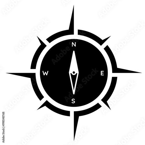 Compass for navigation symbol icon