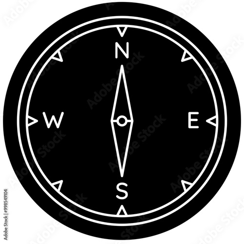 Compass for navigation symbol icon