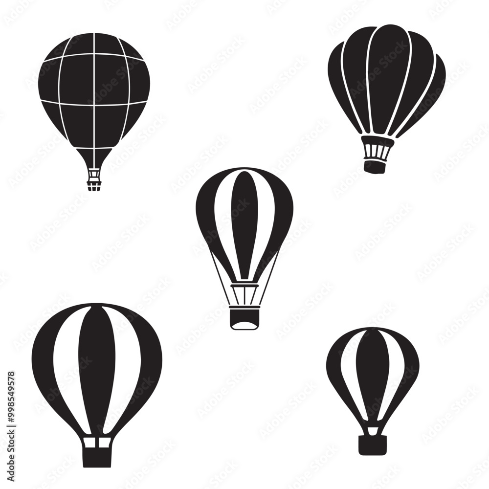 Obraz premium Hot Air Balloon vector set