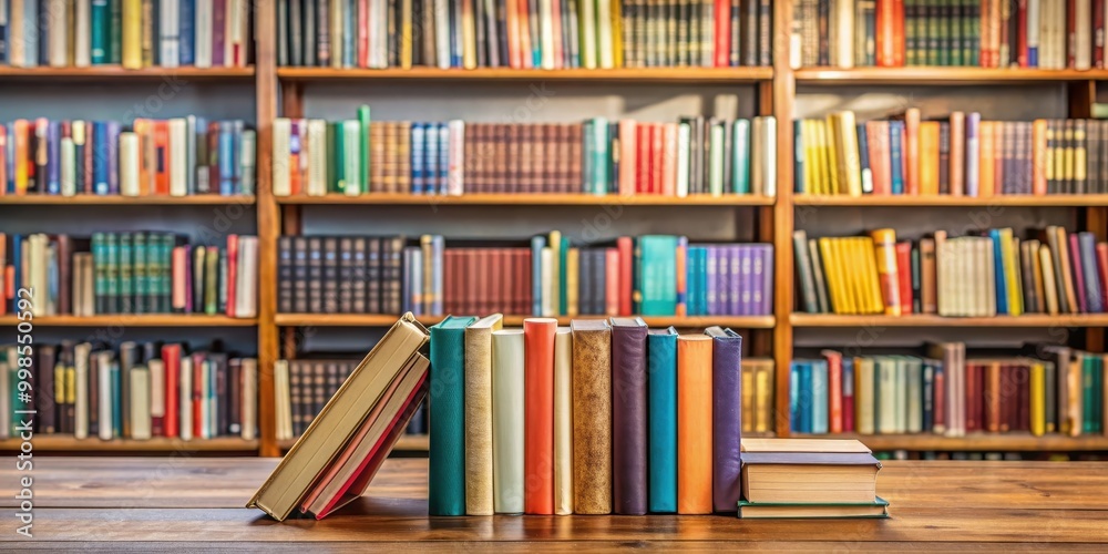 Bundle of assorted books in a library shelf, library, education, reading, knowledge, literature, stack, shelf Bundle of assorted books in a library shelf, library, education, reading, knowledge, literature, stack, shelf
